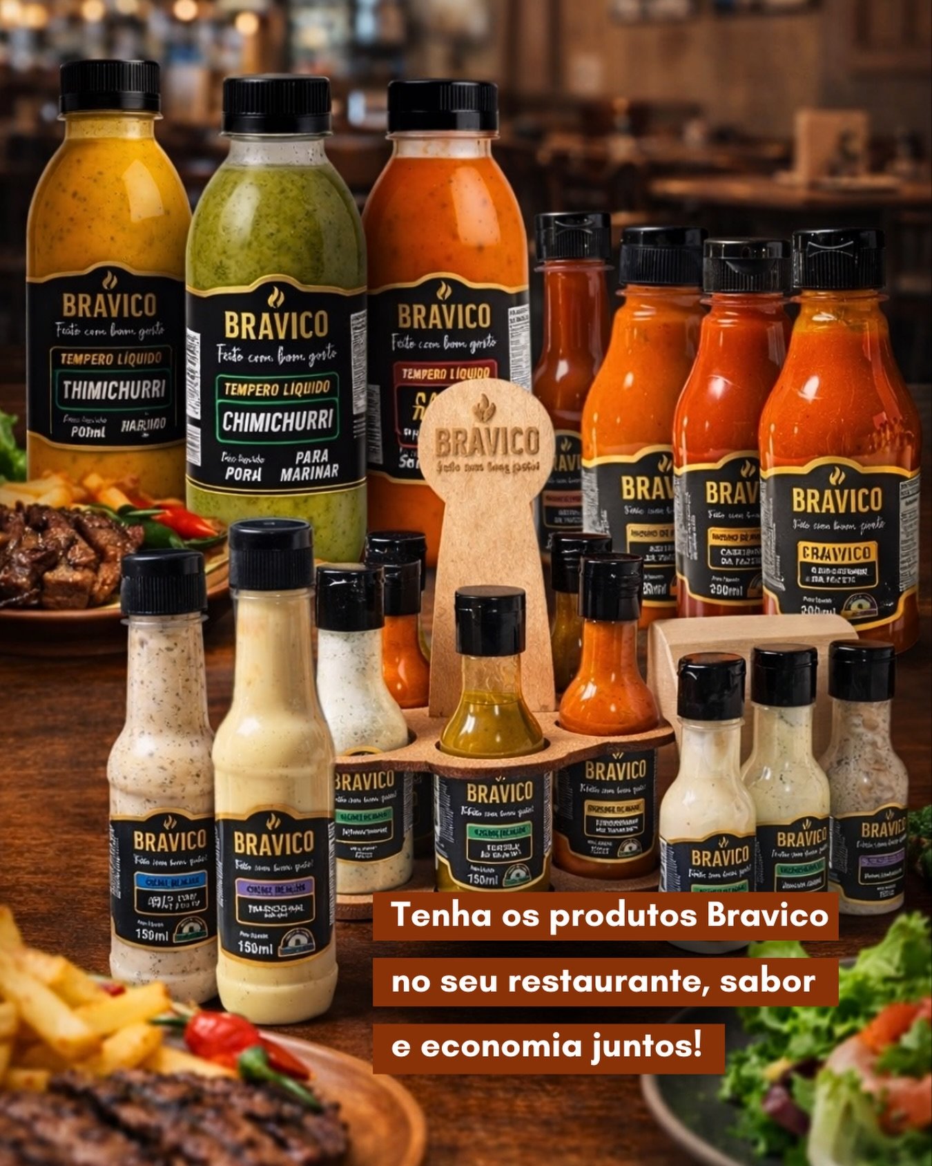 Diversos produtos Bravico para restaurantes